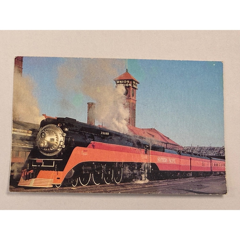 Southern Pacific 4449 Daylight Postcard Portland Union Station 1984 Souvenir